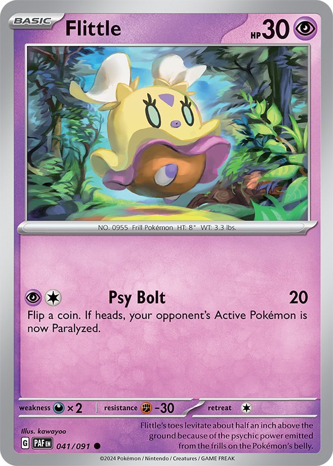 #041/091 - Flittle - Reverse Holo - Paldean Fates - EJ Cards