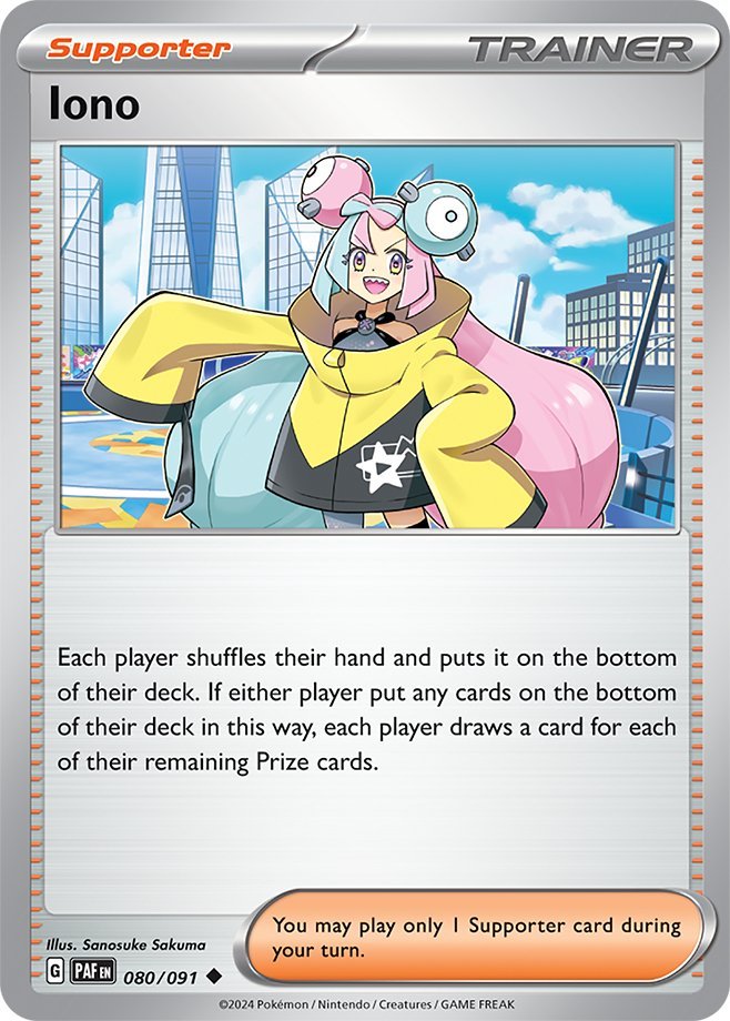 #080/091 - Iono - Reverse Holo - Paldean Fates - EJ Cards