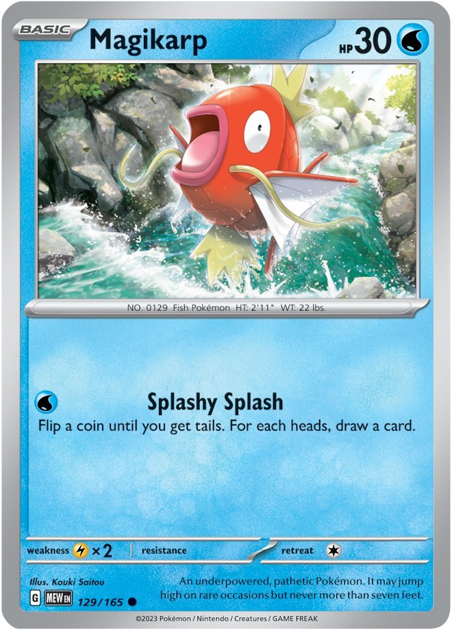 #129/165 - Magikarp - Reverse Holo - 151 - EJ Cards