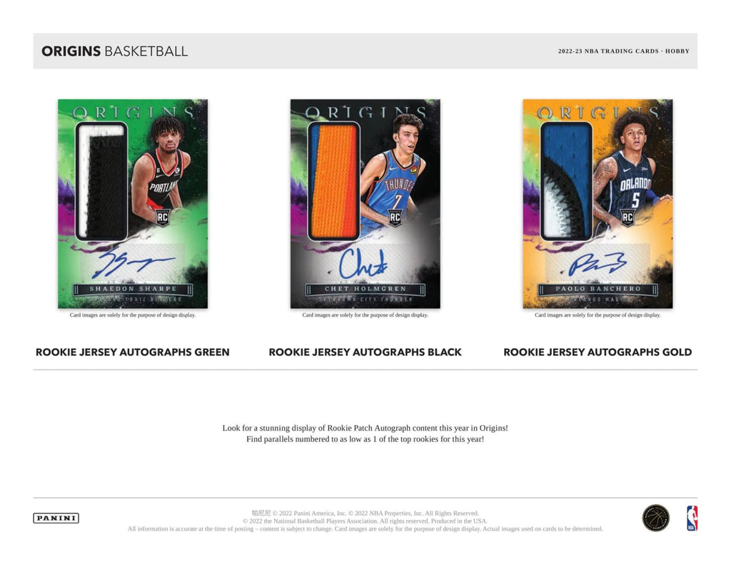 2022/23 Panini Origins Basketball Hobby Box (Preorder 29 Mar) - EJ Cards