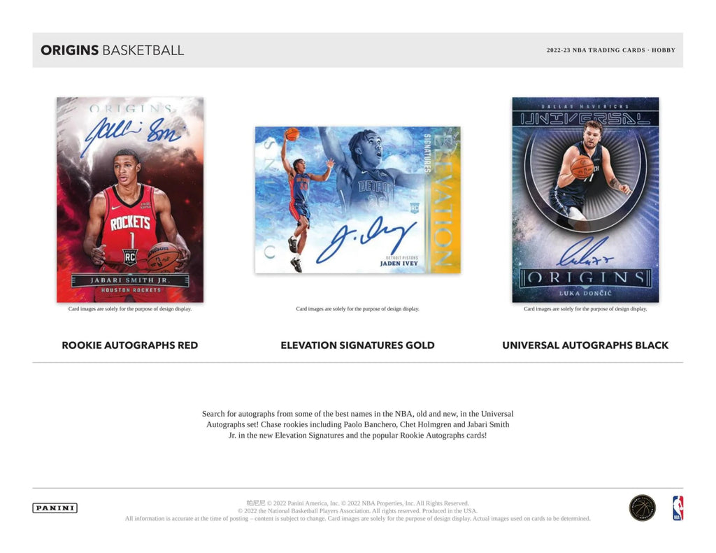 2022/23 Panini Origins Basketball Hobby Box (Preorder 29 Mar) - EJ Cards