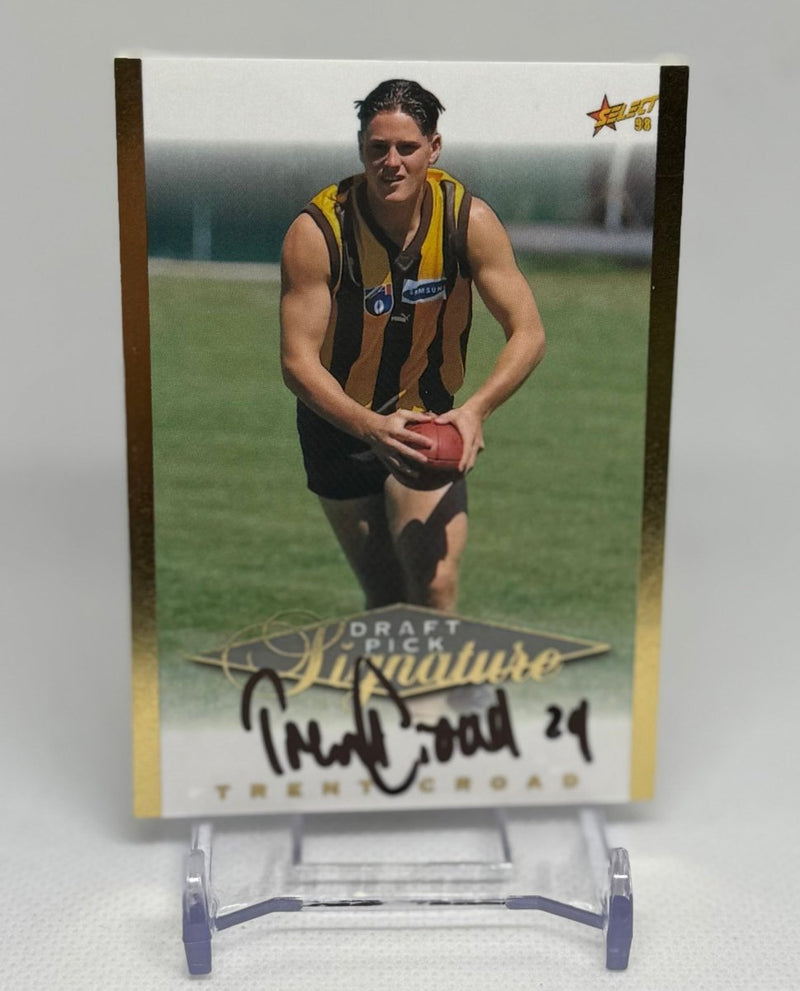 1998 Select Draft Pick Signature Trent Croad SC11 Hawthorn Fremantle - EJ Cards