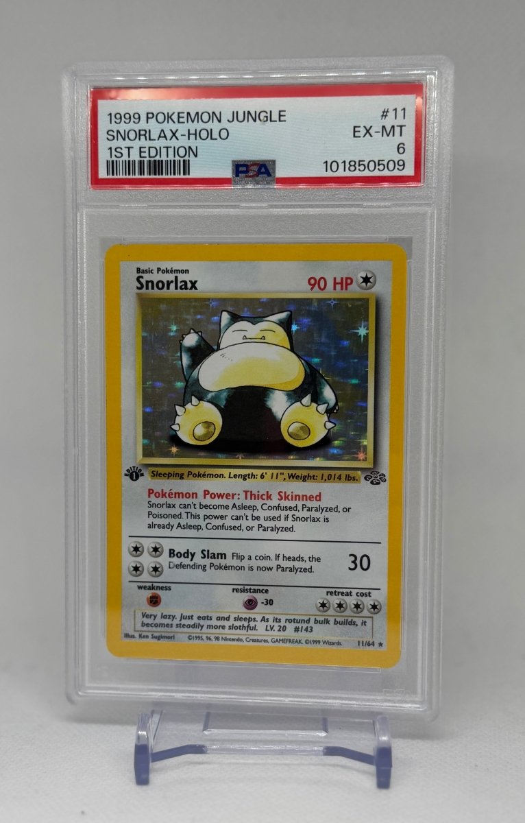 1999 Pokemon 1st Edition Jungle Snorlax Holo 11 PSA 6 - EJ Cards