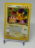 2000 Pokemon TCG Birthday Pikachu Holo #24 Black Star Promo (LP) - EJ Cards