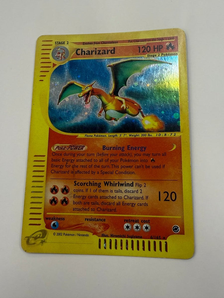 charizard 2002 pokemon card 2002 Pokemon TCG Expedition Charizard Holo #6/165 (HP) – EJ Cards