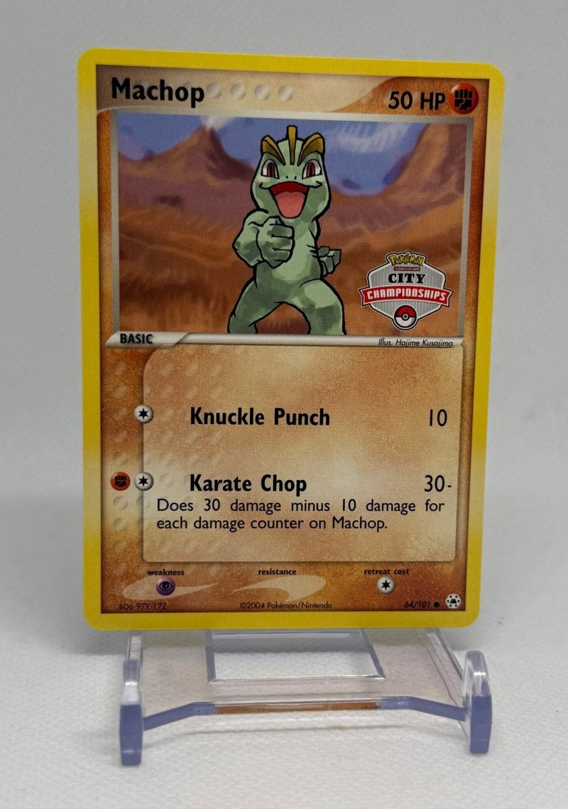 2004 Pokemon TCG Machop Hidden Legends City Championships Promo 64/101 - EJ Cards