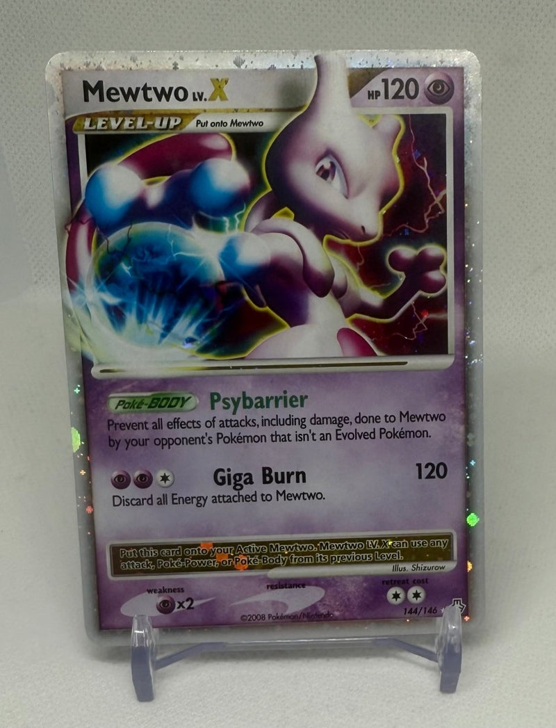 2008 Pokemon TCG D&P Legends Awakened Mewtwo Lv.X Holo #144 - EJ Cards