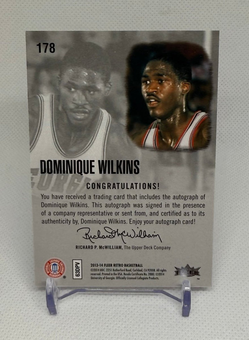 2013 - 14 Fleer Retro Auto Dominque Wilkins 178 - EJ Cards