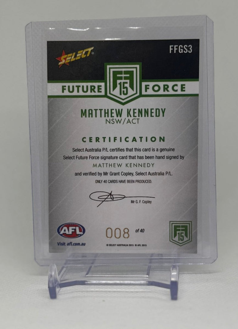 2015 Future Force Green Signature Matthew Kennedy FFGS3 08/40 - EJ Cards