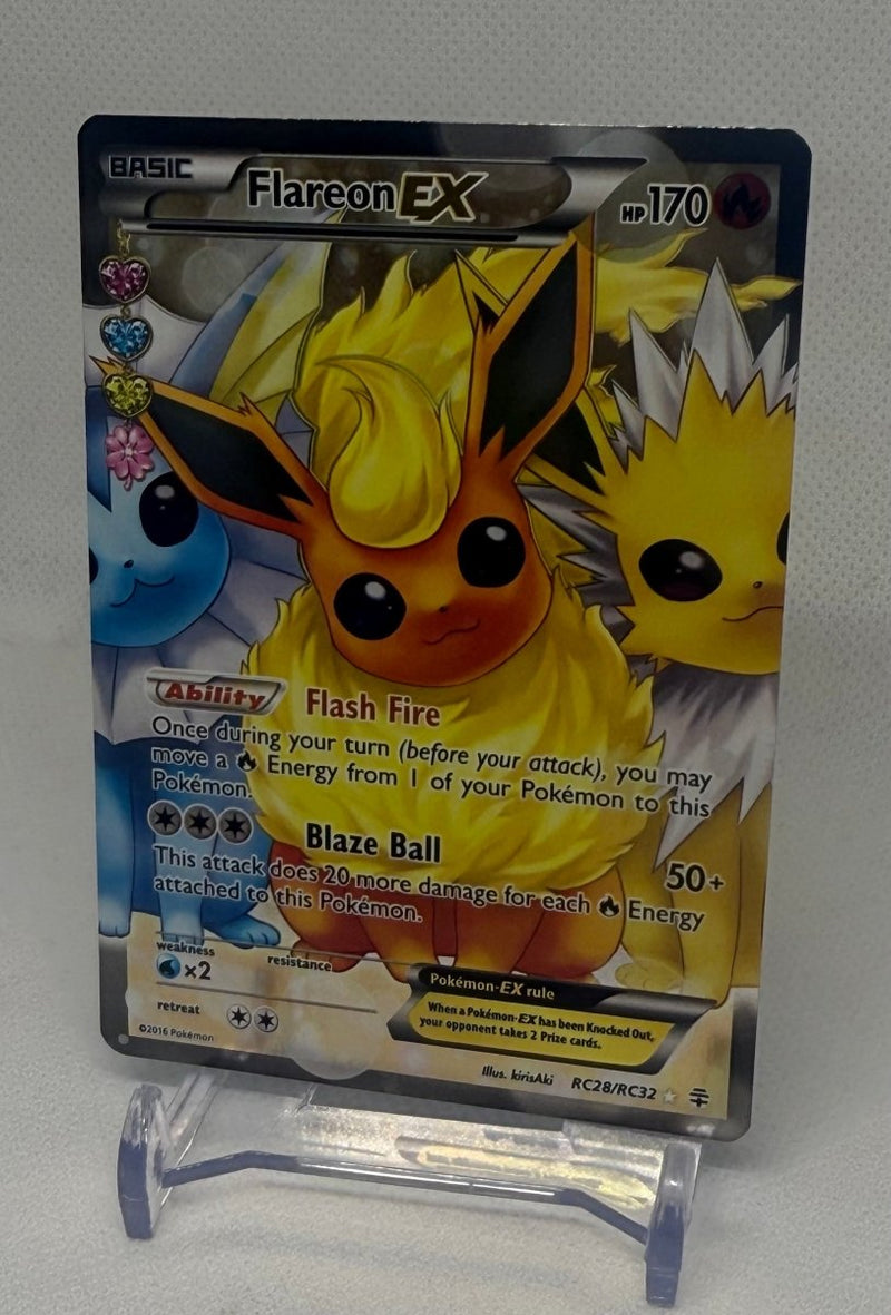 2016 Pokemon TCG XY Generations Radiant Collection Flareon ex #RC28/RC32 Full Art - EJ Cards