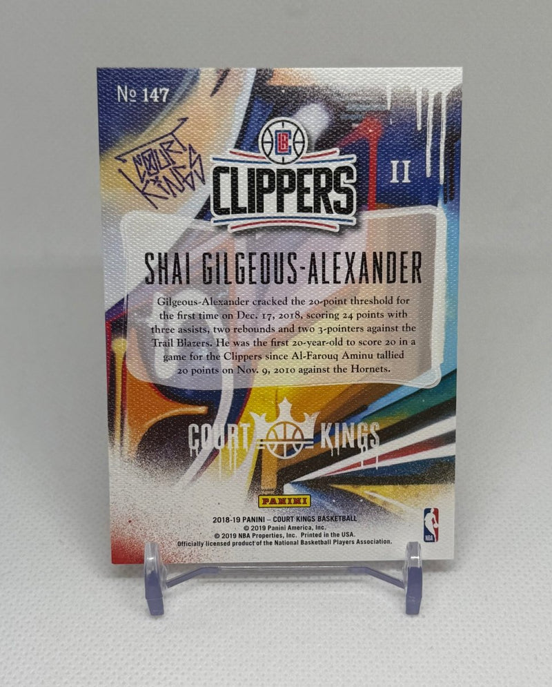 2018 - 19 Panini Court Kings Rookie II Shai Gilgeous - Alexander 147 - EJ Cards