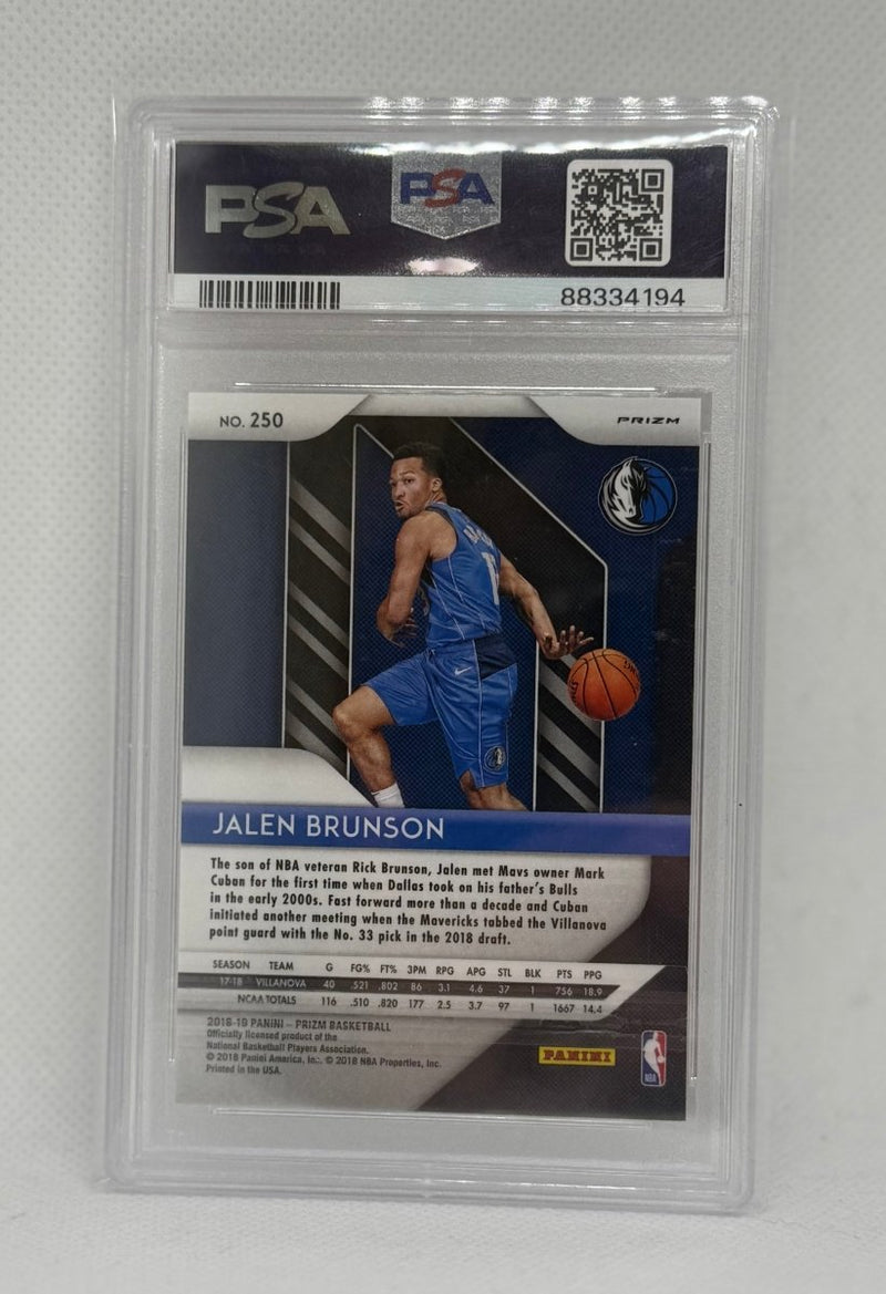 2018/19 Panini Prizm Jalen Brunson 250 Hyper Prizm PSA 9 - EJ Cards