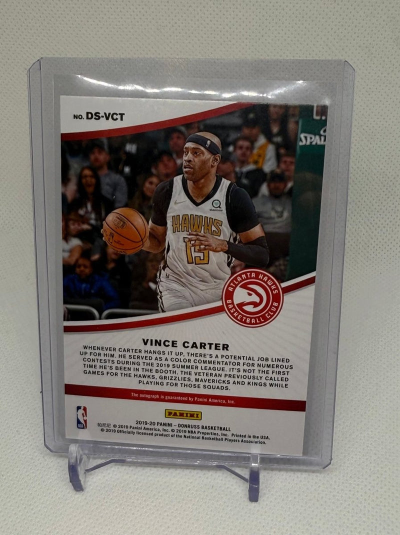 2019 - 20 Panini Donruss Dominators Auto Vince Carter DS - VCT 79/99 - EJ Cards