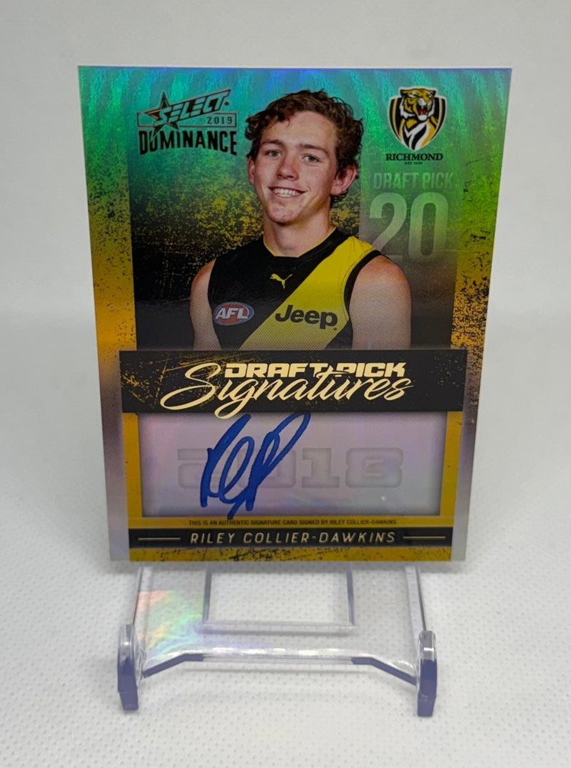2019 Select Dominance Draft Pick Signature Riley Collier - Dawkins DPS14 Richmond 086/175 - EJ Cards