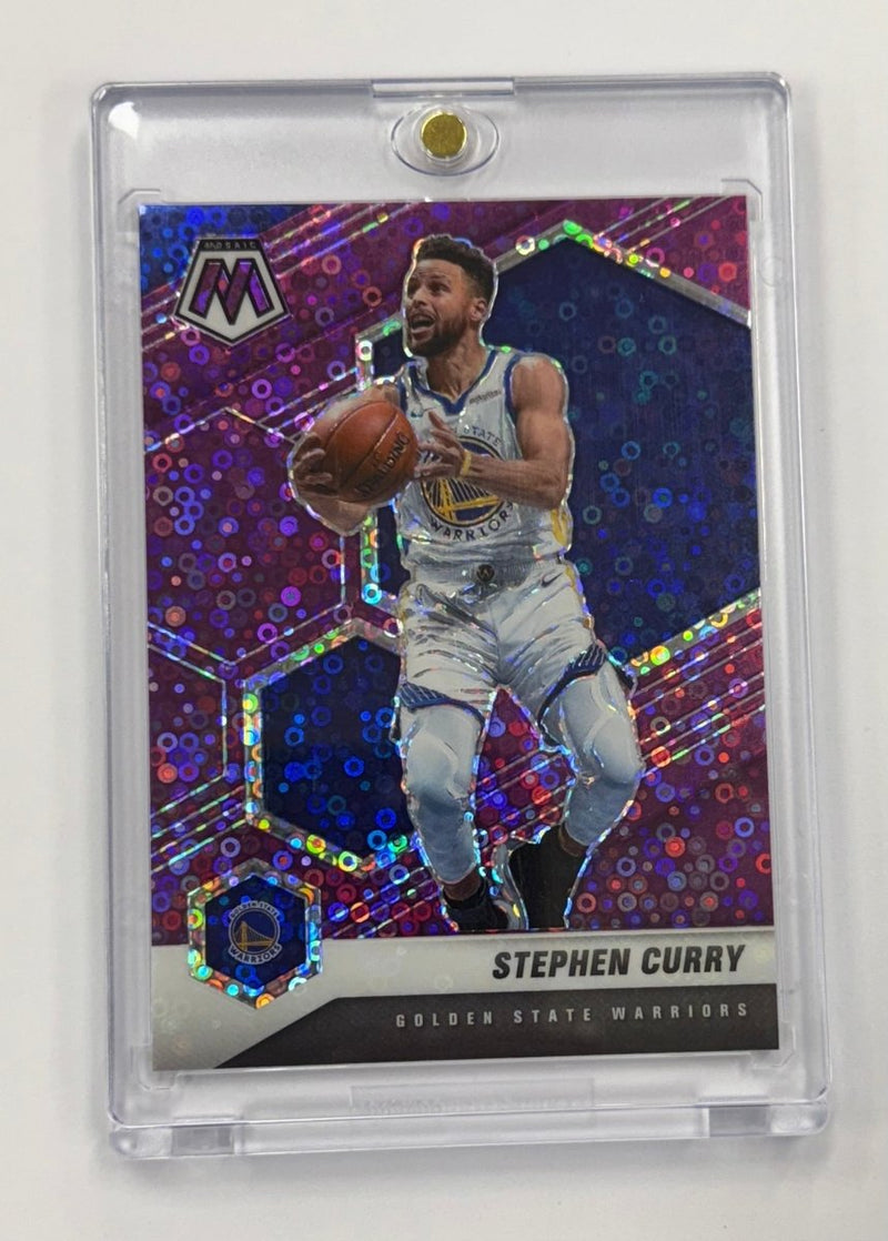 2020 Panini Mosaic Fast Break Purple Prizm Stephen Curry 175 14/50 - EJ Cards