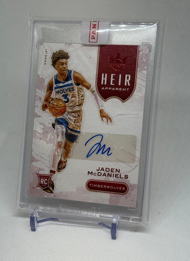 2020/21 Panini Court Kings Heir Apparent Jaden McDaniels Auto 13/75 HA - JMD - EJ Cards