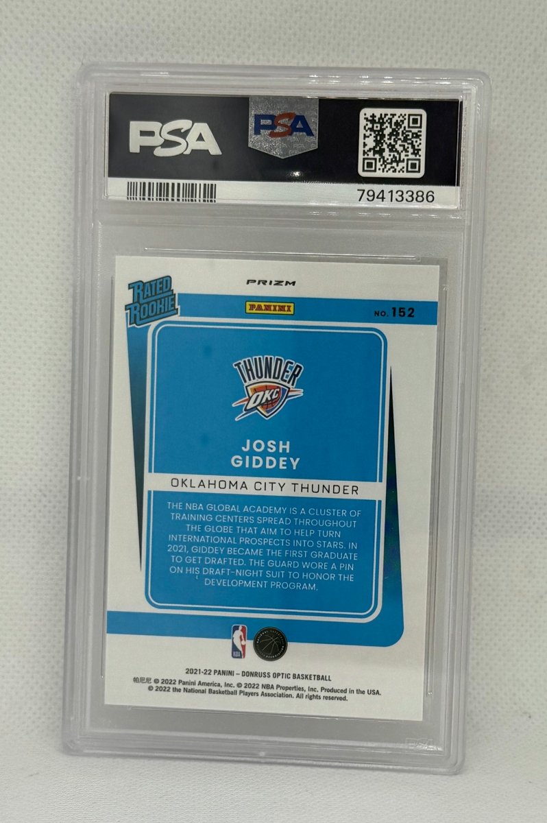 2021-22 Panini Donruss Optic Josh Giddey Holo Rated Rookie 152 PSA 10 - EJ Cards