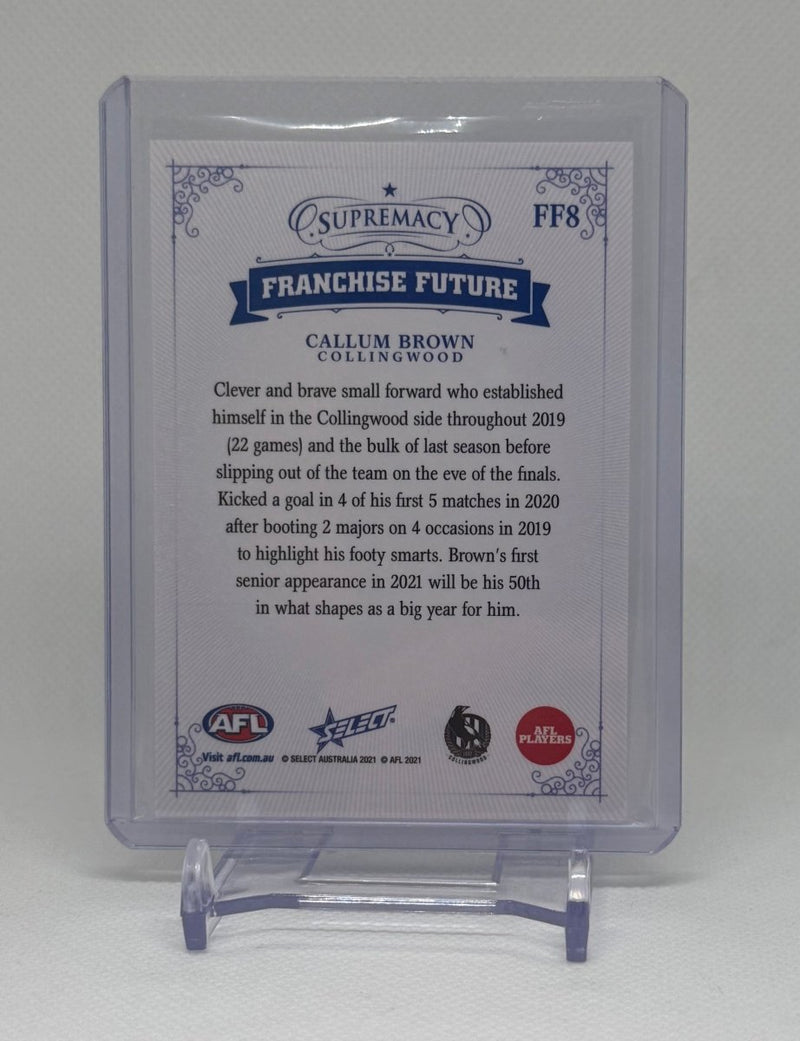 2021 AFL Supremacy Franchise Futures Callum Brown Collingwood 26/70 FF8 - EJ Cards