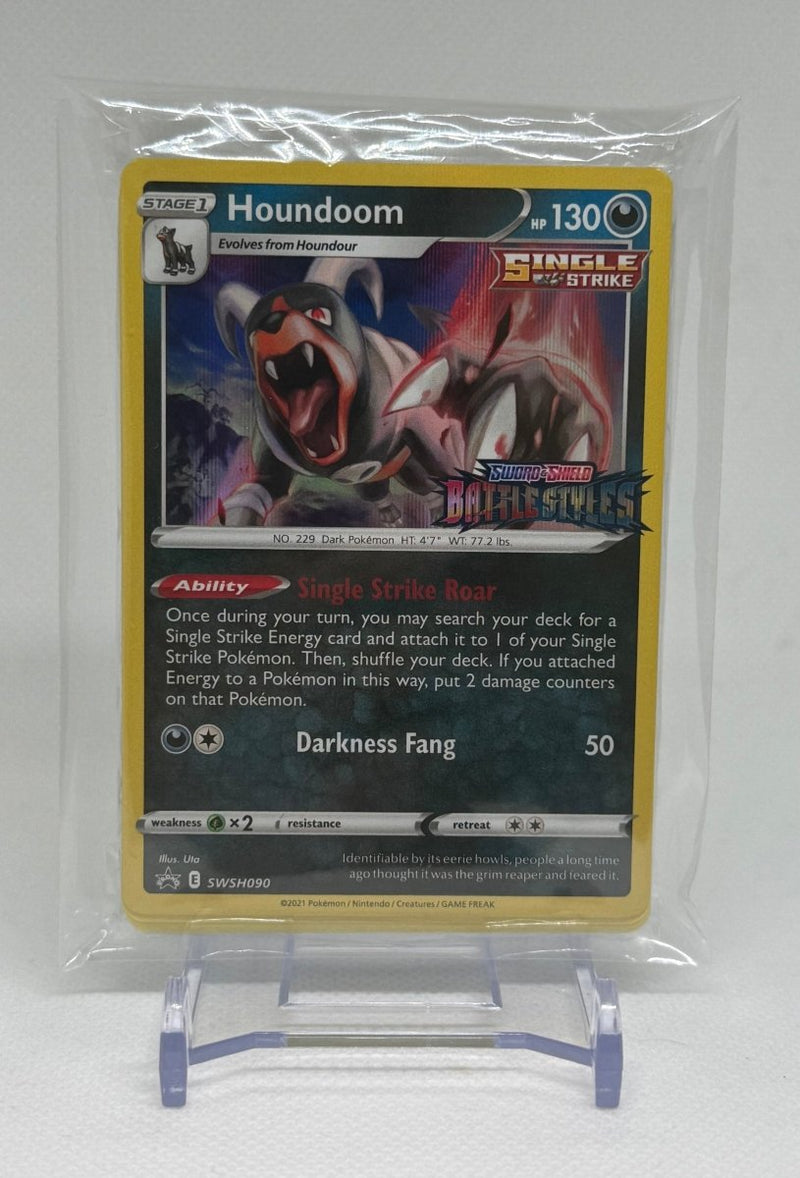2021 Pokemon TCG Battle Styles Houndoom Pre Release Stamped Promo SWSH 090 (Sealed) - EJ Cards