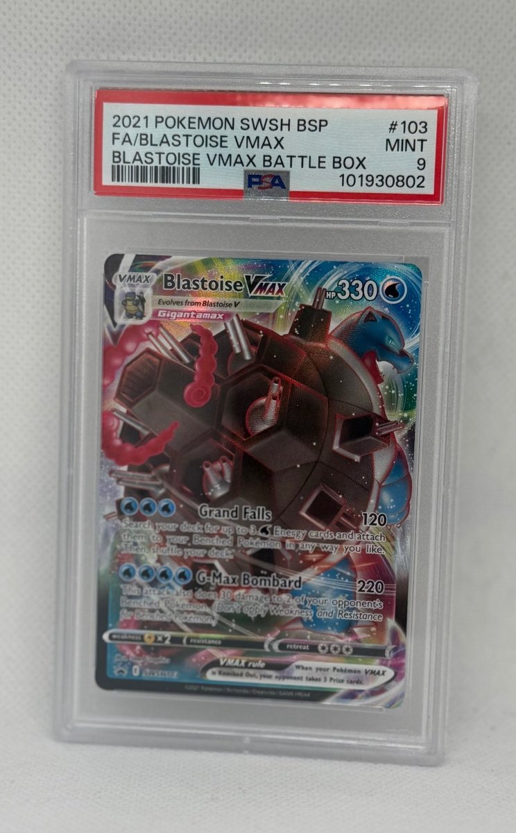 2021 Pokemon TCG Blastoise VMax Full Art Blastoise VMax Battle Box 103 PSA 9 - EJ Cards