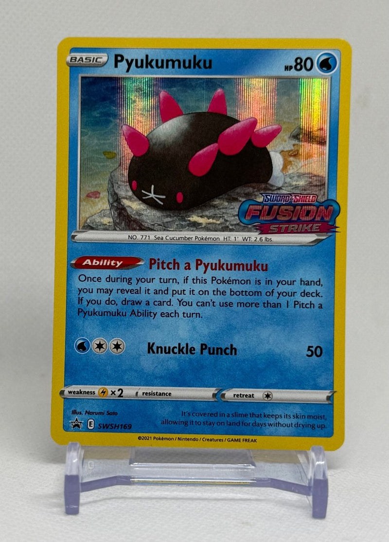 2021 Pokemon TCG Fusion Strike Pyukumuku Pre Release Stamped Promo SWSH 169 - EJ Cards