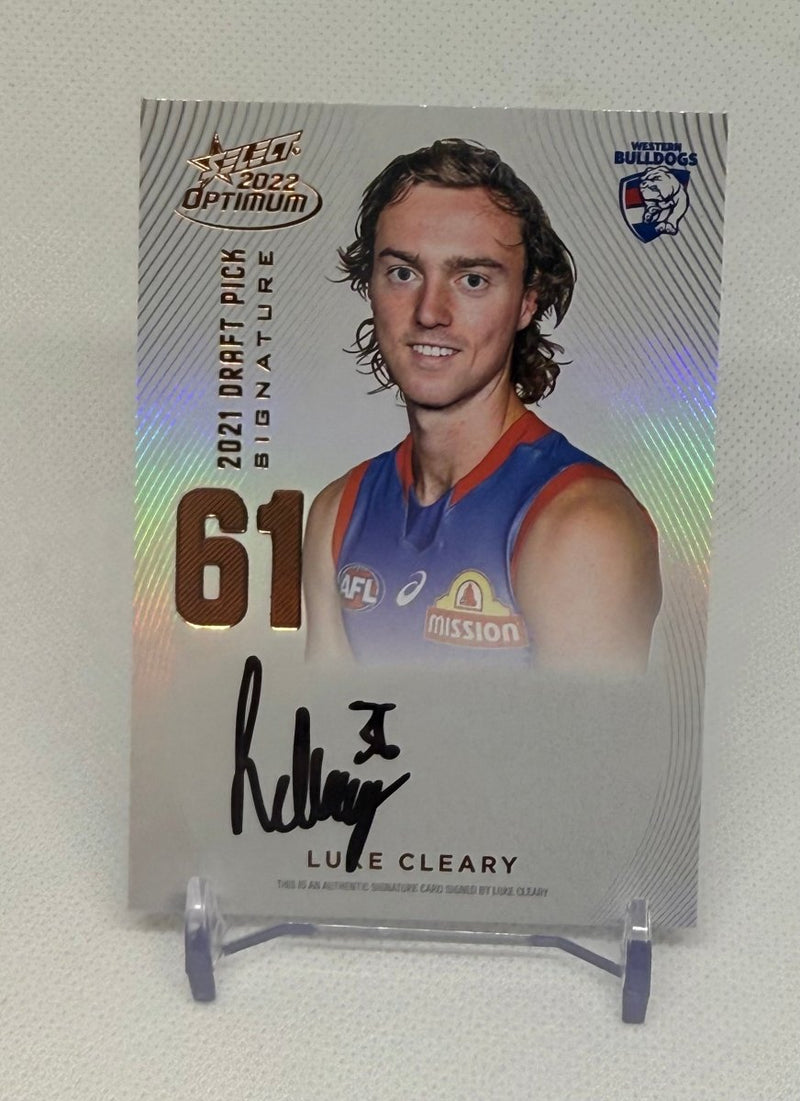 2021 Select Optimum Draft Pick Copper Signature Luke Cleary DPSC61 055/170 Western Bulldogs - EJ Cards
