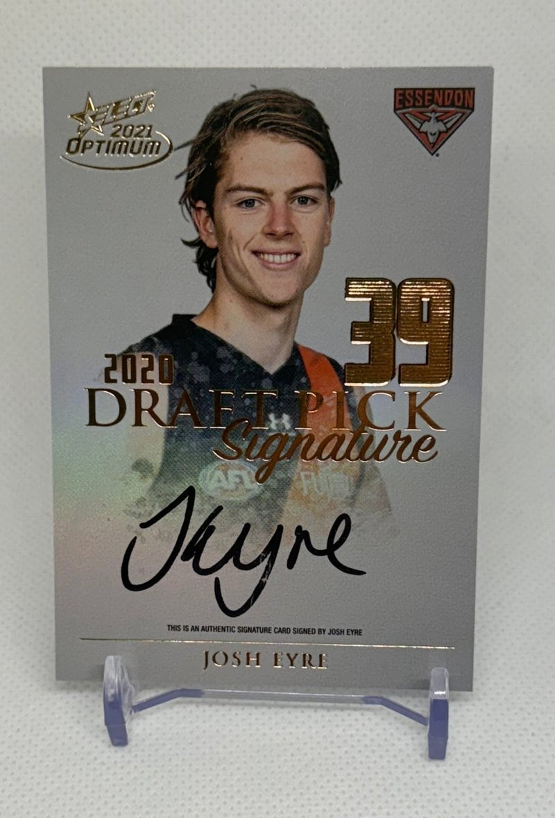 2021 Select Optimum Draft Pick Gold Signature Josh Eyre DPSG39 072/85 Essendon Collingwood - EJ Cards
