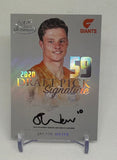 2021 Select Optimum Draft Pick PLATINUM Signature Jacob Wehr DPSC59 035/40 GWS - EJ Cards