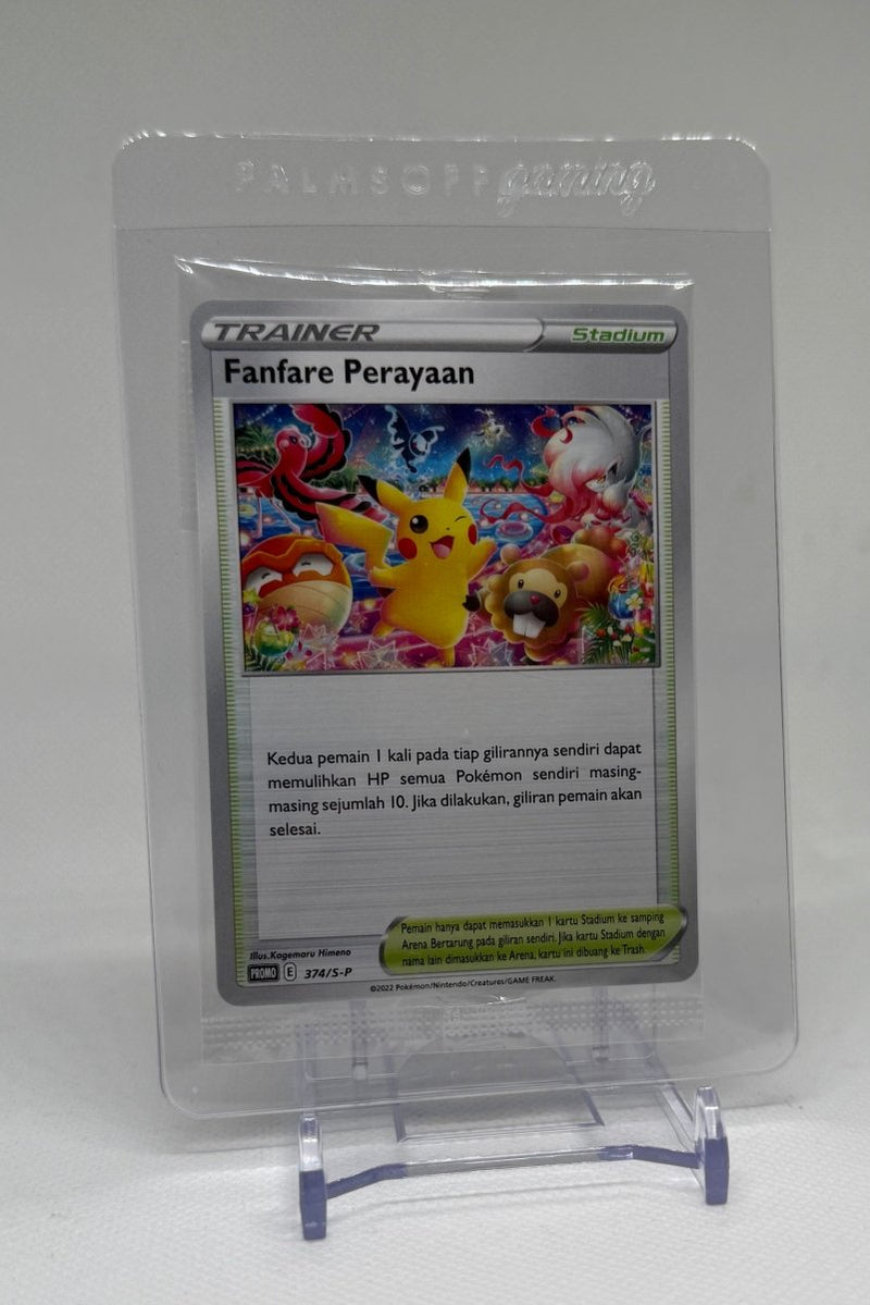 2022 Pokemon Indonesian Celebrations Pikachu Promo Fanfare Perayaan 374/S - P (Sealed) - EJ Cards