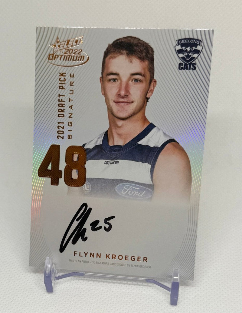 2022 Select Optimum Draft Pick Copper Signature Flynn Kroeger DPSC48 073/170 Geelong - EJ Cards