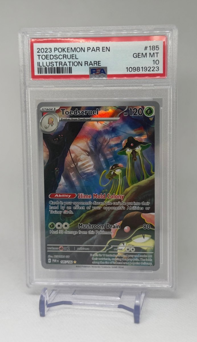 2023 Pokemon Paradox Rift Toedscruel Illustration Rare 185 PSA 10 - EJ Cards