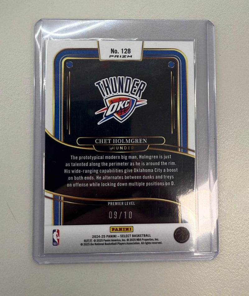 2024 - 25 Panini Select Premier Level GOLD Chet Holmgren 128 09/10 - EJ Cards