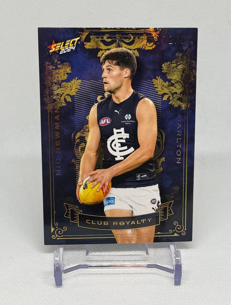 2024 Footy Stars Club Royalty Nic Newman Carlton CR12 72/99 - EJ Cards