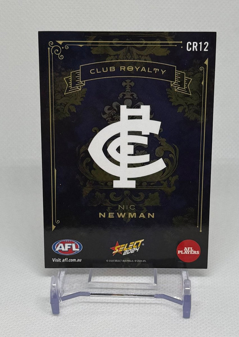 2024 Footy Stars Club Royalty Nic Newman Carlton CR12 72/99 - EJ Cards
