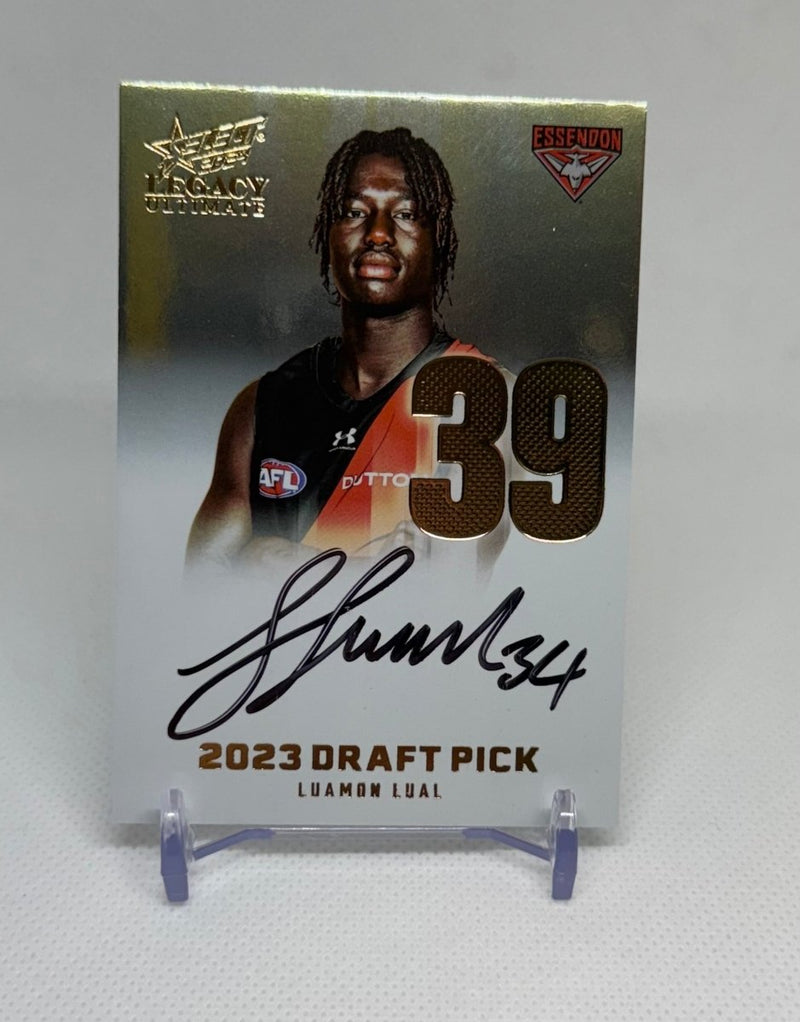 2024 Select Legacy Ultimate Draft Pick Gold Signature Luamon Lual DPSG39 Essendon 47/85 - EJ Cards