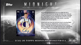 2025 - 26 Topps Midnight Basketball Hobby Box (30 Jan) - EJ Cards