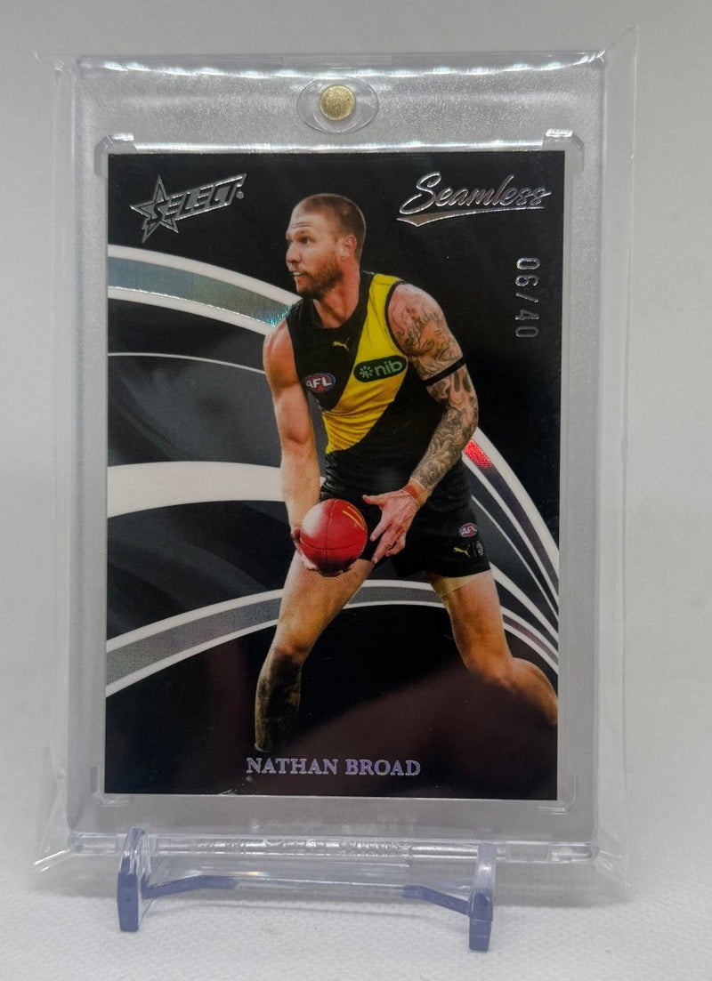 2025 AFL Select Seamless Black Nathan Broad B105 06/40 Richmond - EJ Cards