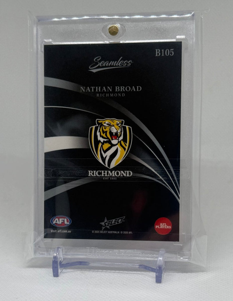 2025 AFL Select Seamless Black Nathan Broad B105 06/40 Richmond - EJ Cards