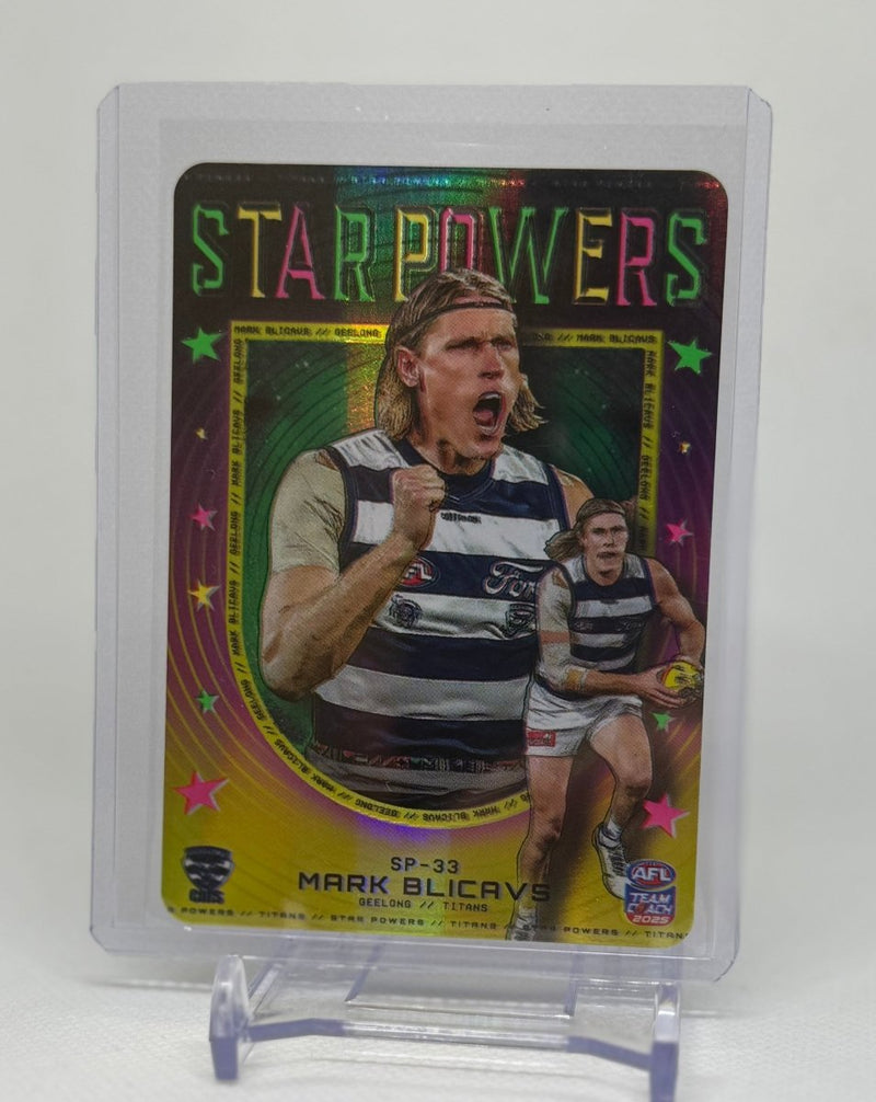 2025 AFL Teamcoach NEON Star Powers Mark Blicavs Geelong SP - 33 - EJ Cards