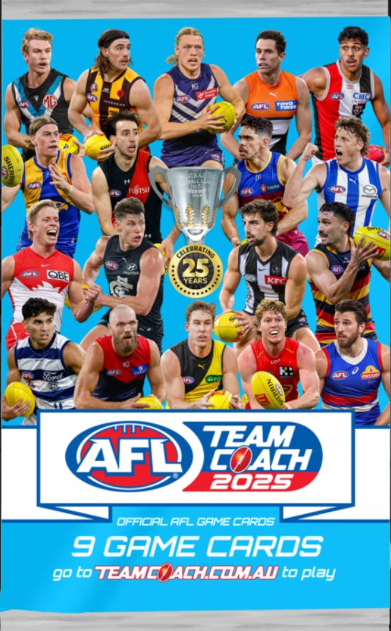 2025 AFL Teamcoach Pack - EJ Cards
