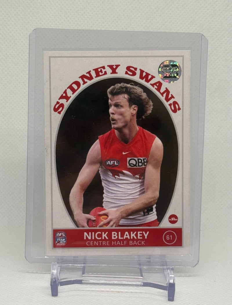 2025 AFL Teamcoach Retro Scanlens Nick Blakey Sydney 61 - EJ Cards