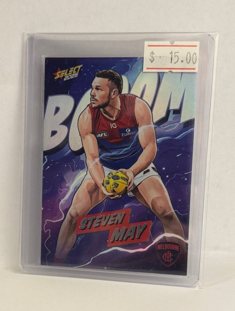 2025 Footy Stars Boom - Steven May BM126 #298/360 (Mel) - EJ Cards