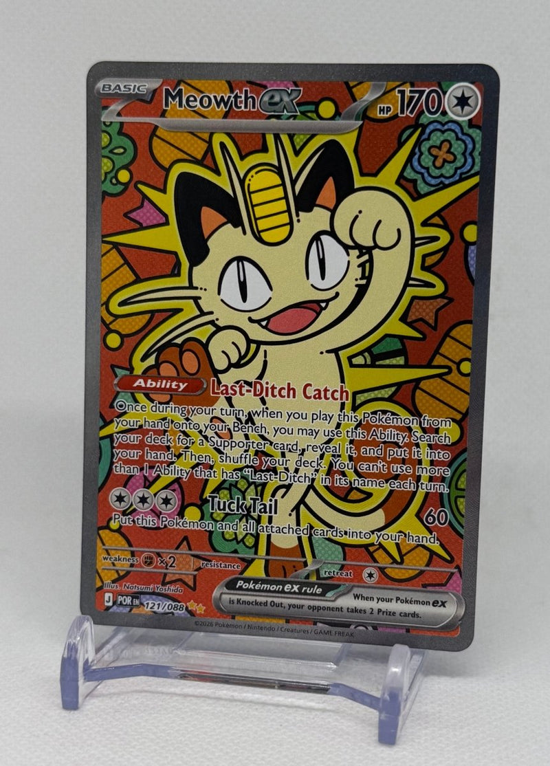 2026 Pokemon TCG ME Perfect Order Meowth Special Illustration Rare 121 - EJ Cards