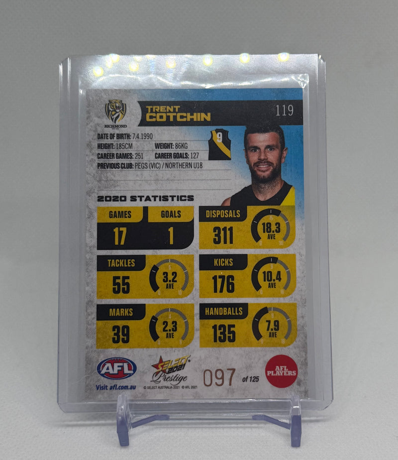 2021 Select Prestige Blue Trent Cotchin 119 #097/125 Richmond