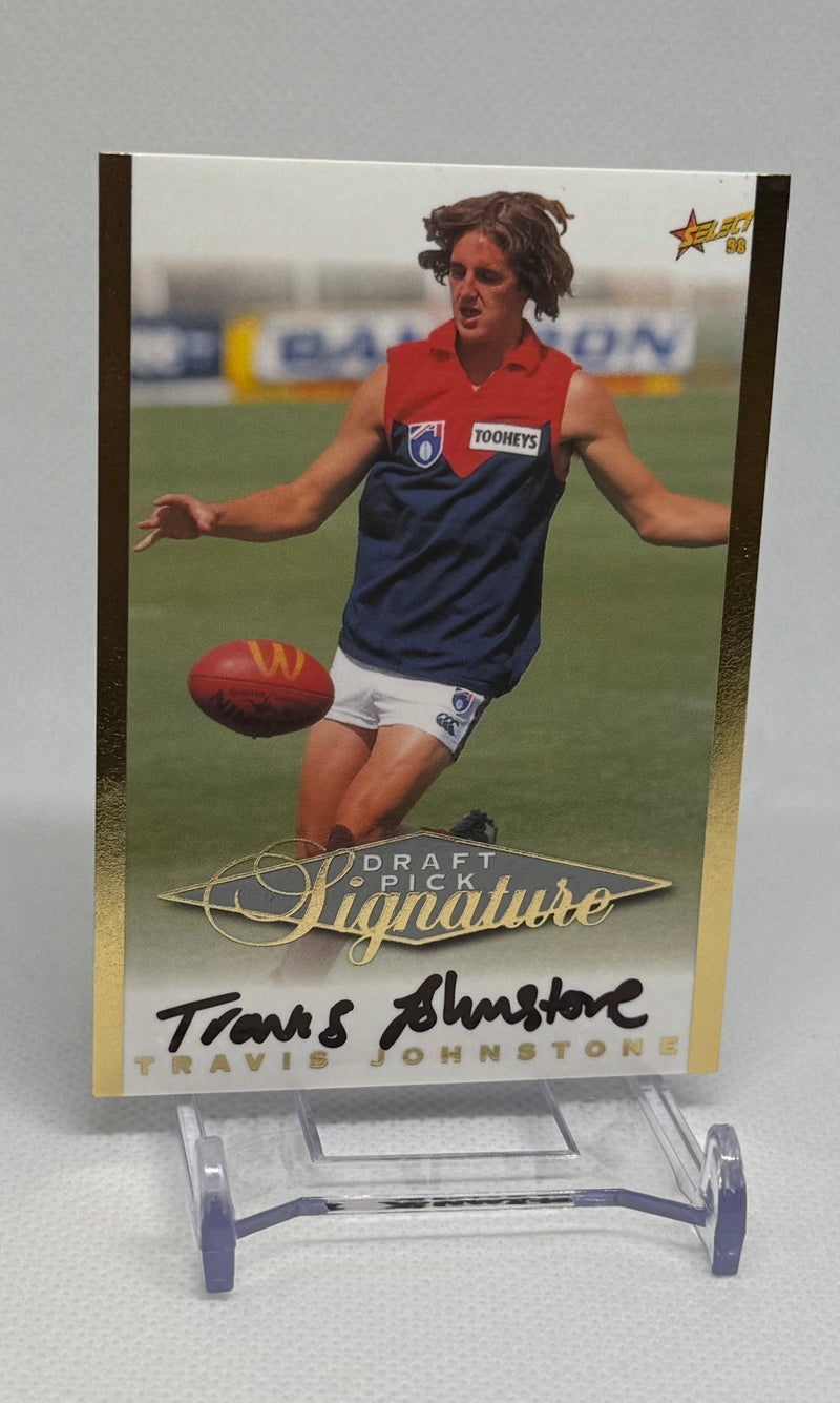 1998 Select Draft Pick Signatures Travis Johnstone SC12 Melbourne