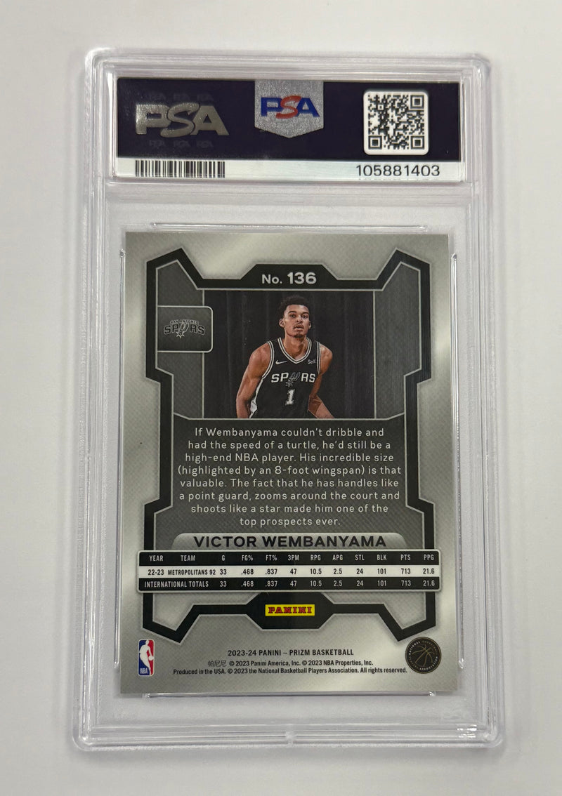 2023 Prizm Victor Wembanyama #136 RC PSA 10