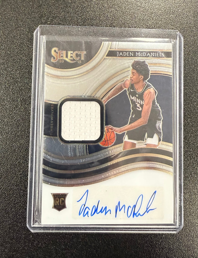 2020-21 Panini Select Rookie Jersey Auto Jaden McDaniels RJA-JAD #085/199