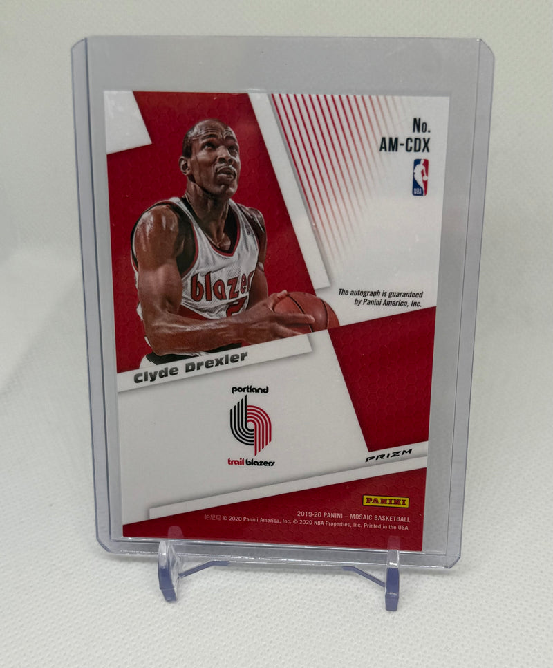 2019-20 Panini Mosaic Autographs Clyde Drexler AM-CDX