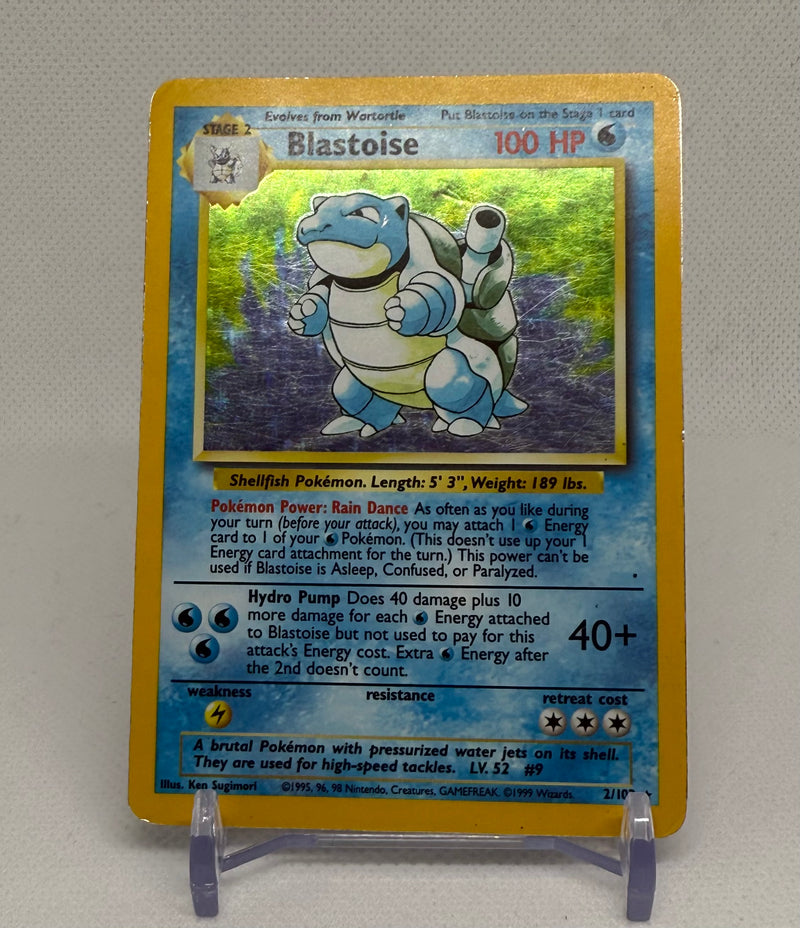 Pokemon TCG Base Set Blastoise Holo #2/102 WOTC (Refer pics)