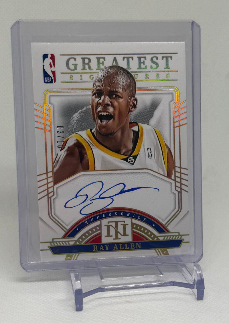2023/24 Panini National Treasures Greatest Signatures Ray Allen # 03/10 NGS-RAY